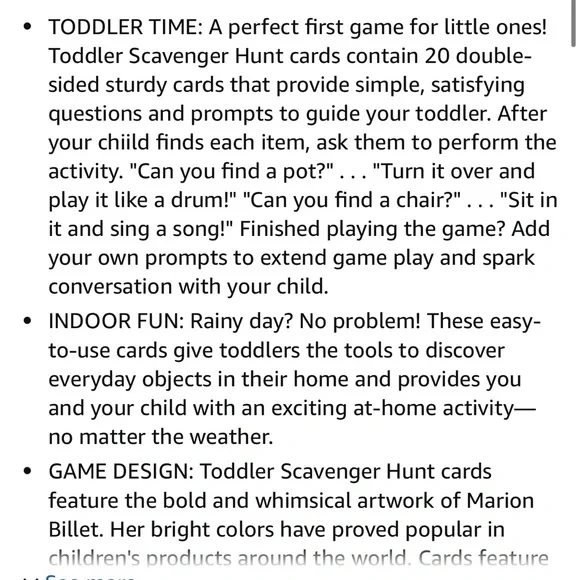 Toddler Learning Toy Scavenger Hunt Cards - Picture 9 of 10